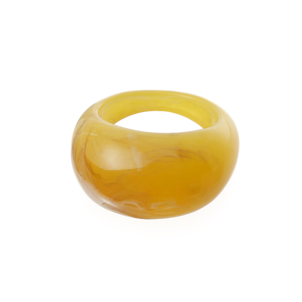 Set Of Resin Colorful Wide Knuckle Rings - Stackable Acrylic Joint Rings, 18mm Diameter - View #3