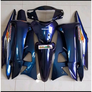 ชุดสี เฟรม Honda wave 100s เวฟ 100 s wave ubox รุ่นมีกล่องใต้เบาะ รถปี 2005 ครบคัน 10 ชิ้น สี 3 มิติม่วงน้ำเงิน