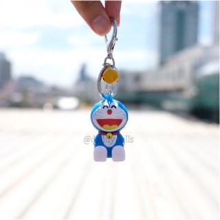 พวงกุญแจ ยาง Doraemon โดเรม่อน ท่านั่ง 2นิ้ว