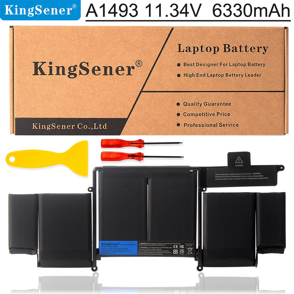 KingSener A1493แบตเตอรี่แล็ปท็อปสำหรับ Apple MacBook Pro 13 "2013 2014 Retina A1502 ME864LL/A ME866LL/A ME865LL/A MGX72