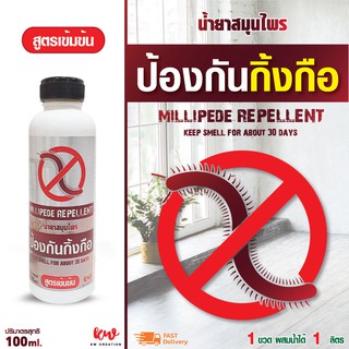 ไล่กิ้งกือ น้ำยาสมุนไพรไล่กิ้งกือ สูตรเข้มข้น 100 ml.