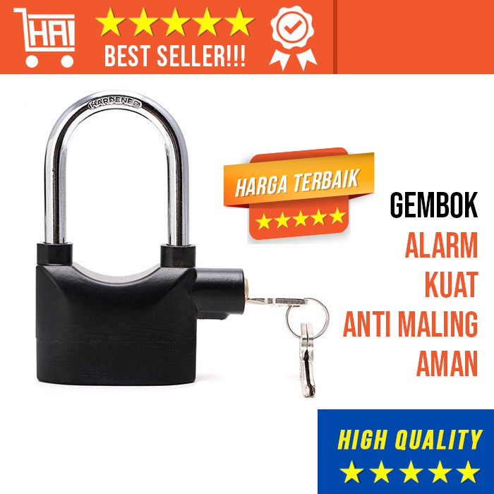 ORIGINAL ANTI-THEFT ALARM PADLOCK LONG RING ALARM PADLOCK เสียงล็อคป้องกันการโจรกรรม