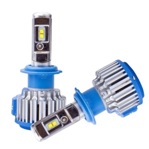 pl_led หลอดไฟหน้ารถยนต์ จำนวน1คู่ LED T1 Turbo chip cree 12V & 24V มีขั้ว H1 H3 H4 H7 H11 9005/HB3 9