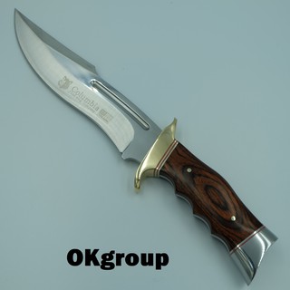 OKgroup CL01 Outdoor knife Bowie knife มีดโบวี่ มีดโบวี่ทหาร มีดพกพา มีดเดินป่า มีดแคมป์ปิ้ง มีดใบตาย มีดสวย แถมซองไนลอน