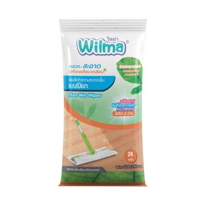 แผ่นเช็ดทำความสะอาดพื้นแบบเปียก WILMA รุ่น 64020 ขนาด 28 x 20 ซม. สีขาว WILMA Floor Wet Wipes Model 