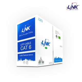 LINK สายแลน CAT 6 UTP (250 MHZ) w/Cross Filler, 24 AWG, CM (US-9106A)