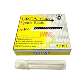 ใบมีดคัตเตอร์ ออร์ก้า A-100 45องศา(6ใบ/หลอด)ORCA cutter