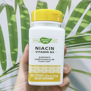 72% Sale!!! EXP: 08/2023 ไนอะซิน วิตามินบี 3 Niacin Vitamin B3 100mg 100 Capsules (Natures Way®)