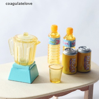 Coagulatelove โมเดลเครื่องคั้นน้ําผลไม้จิ๋ว 1/12 สําหรับตกแต่งบ้านตุ๊กตา 6 ชิ้น ต่อชุด