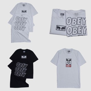 เสื้อยืดผ้าฝ้ายพิมพ์ลายแฟชั่น [100% Cotton] เสื้อยืด Obey (Can Pay In Place)