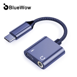 Bluewow S36 2 in 1 อะแดปเตอร์แปลง Type C เป็นแจ็กเสียง 3.5 มม. และช่องชาร์จ Usb C Type-C สำหรับสมาร์ตโฟน Android