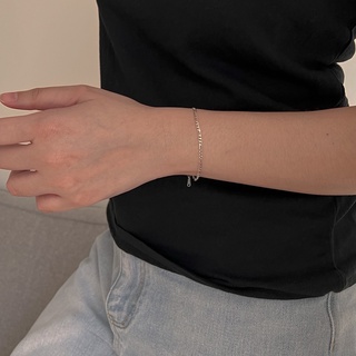 A.piece กำไลเงินแท้ [all silver 925] French chain bracelet(209)