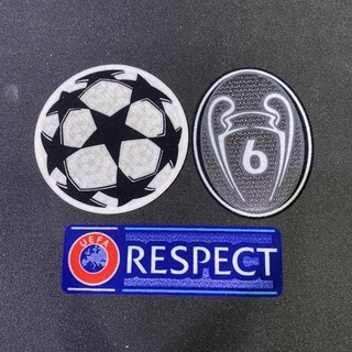 [ของแท้] อาร์ม UCL 6 ถ้วย + Uefa Star Ball + Respect ปี 2019/20 - 2020/21 ของแท้ Sport ID