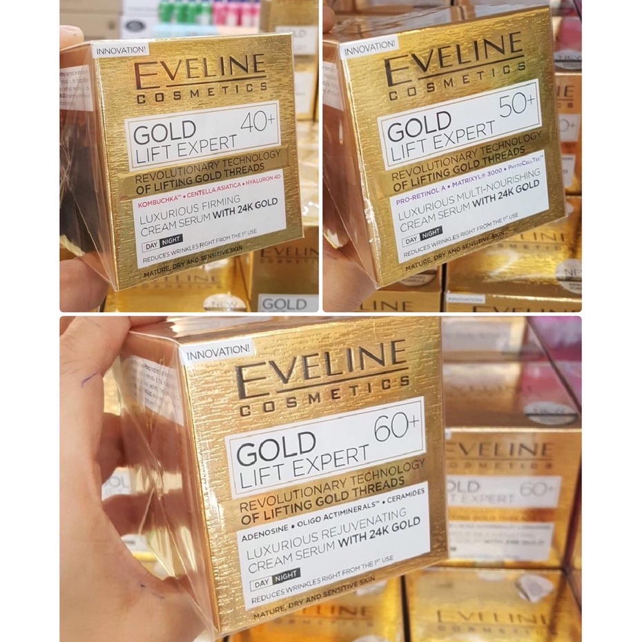 Eveline Cosmetics Gold Lift Expert 50 24K Cream Serum Anti-Ageing 50ml ...