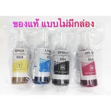 หมึกแท้ Epson​ 664 L-Series Epson L110/ 120/ 200/ 210/ 220/ 300/ 310/ 350/ 355/ 360/ 365/ 380 BK/C/M/Y NoBox