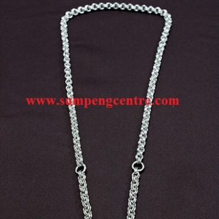 สร้อยสแตนเลสห่วงคู่เบอร์124- 26นิ้ว 5องค์(3 เส้น) Double ring stainless necklace no.124-26 inches 5 rings(3 เส้น)