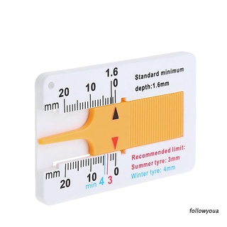 Folღ เกจวัดความลึกดอกยางล้อรถตู้ รถพ่วง รถจักรยานยนต์ 1 ชิ้น