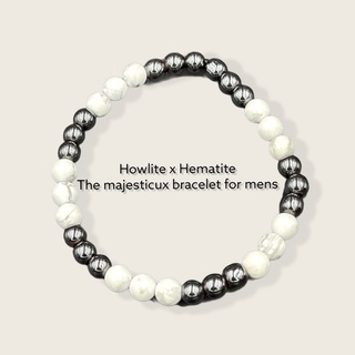 Howlite And Hematite ฮาวไลท์และเฮมาไทต์