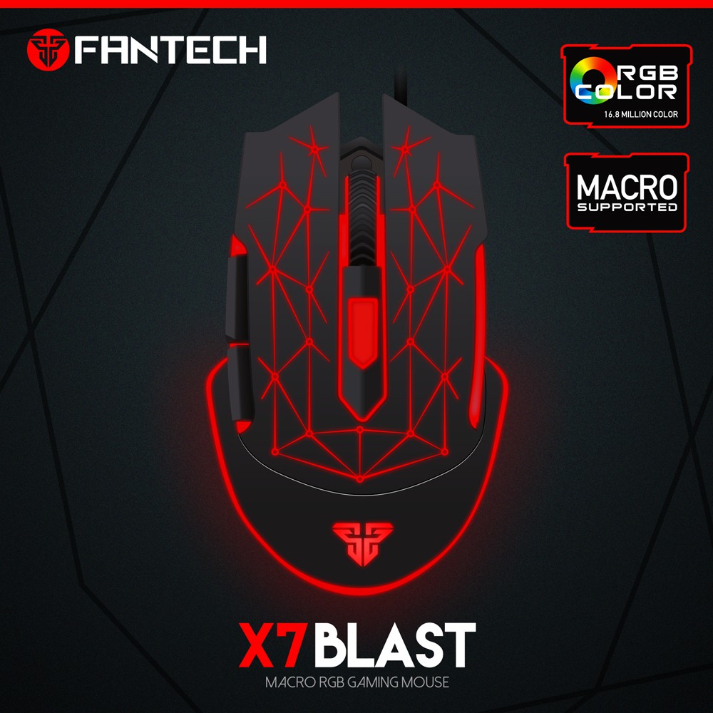 เม้าส์เกมมิ่ง  FANTECH X7 BLAST GAMING (BLACK)