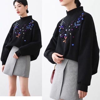 Glitter Embroidery Sweater