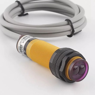 M18Diffuse Reflection Sensor สวิทช์ E3F-DS10C4 ตรวจจับ 10cm DC NPN ปกติเปิดสามสายอินฟราเรด Photoelectric Switch