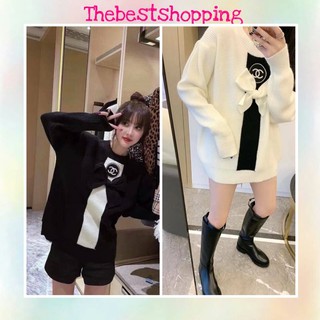 Thebest :: เสื้อแขนยาวผ้าไหมพรม แบรนด์ชาแนล Chanel ผ้านุ่มมาก เกรดดี BF❤️