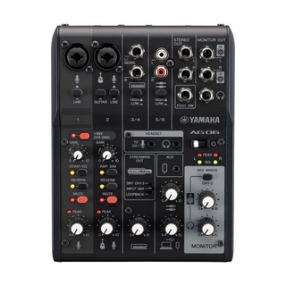 YAMAHA AG06MK2 มิกเซอร์ขนาดเล็ก มิกเซอร์ 6 Ch. มิกเซอร์พร้อมอินเตอร์เฟส พร้อมเป็น USB Audio Interface mini mixer (สีดำ)