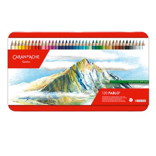 Caran d’ache(คารันดาช) Pablo สีไม้กันน้ำเกรดอาร์ทติส 120 สี กล่องโลหะ #666.420