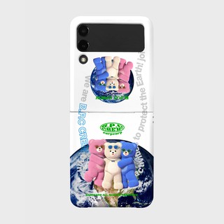 earpearp - SAVE EARTH BPC WHITE (Galaxy Z flip 2&amp;3 - hard) เคสมือถือ