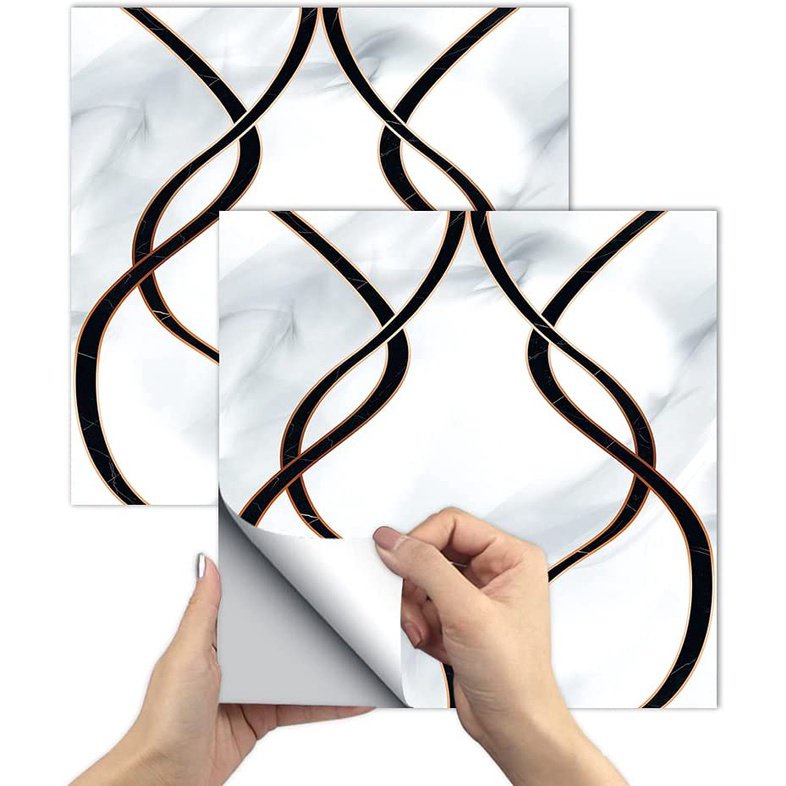 na3J Wall Stickers Peel and Stick Tile Backsplash, Wallpaper Tile Sticker Decals DIY Self-Adhesive B