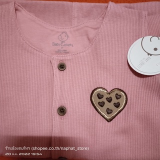 คุ๊กกี้สีชมพู2022 ไซส์ 18-24M, 3T ของใหม่ 06 Cookies - Romper (Raspberry Rosé) Babylovett