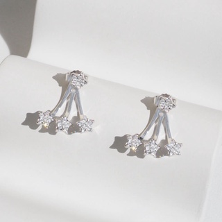 Silvermatters ต่างหูก้านคริสตัลดาว3ดวง (Triple Crystal Star Stud Earrings)