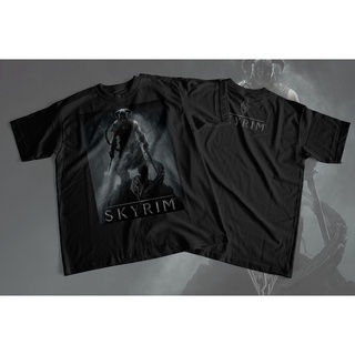 เสื้อยืด T-Shirt  SKYRIM_01 เสื้อยืดแนวสตรีท สวมใส่สบาย ไม่ร้อน ระบายอากาศได้ดี ใส่เล่นสเก็ตสบาย ลายติดแน่น