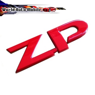 โลโก้ ZP แดง LOGO ZP ติดท้ายรถกระบะ ISUZU D-MAX แดง 1ชิ้น 2-4ประตู มีบริการเก็บเงินปลายทาง