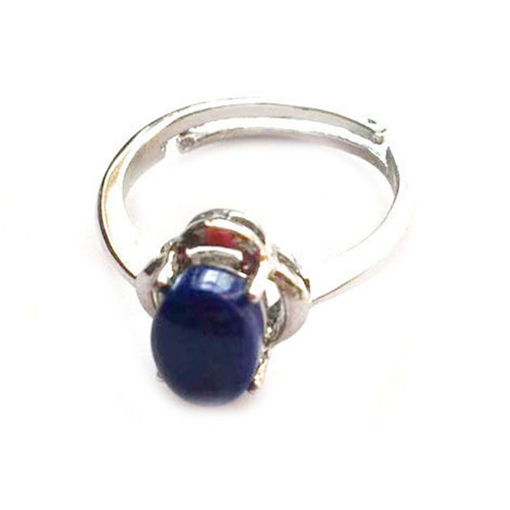 5a ของแท ้ Lapis Lazuli ปรับแหวนอัญมณีคริสตัลธรรมชาติ