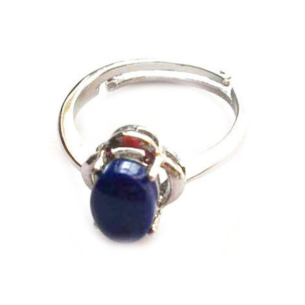 5a Lapis Lazuli แหวนคริสตัลธรรมชาติ ปรับได้ เครื่องประดับ