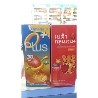 ชุดบำรุงร่างกายป้องกันหวัด รสส้ม (O-PLUS ส้ม 120 M+BETA GLUCAN+ ACEROLA CHERRY 120ML)