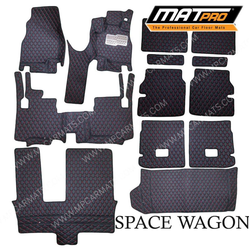 MatPro พรมปูพื้นเข้ารูป5D 6D Premium Fitted Leather Car Mats สำหรับรถรุ่น Mitsubishi SPACE WAGON ปี2