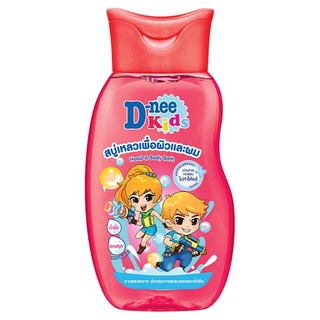 🔥The Best!! ดีนี่ คิดส์ สบู่เหลวเพื่อผิวและผม กลิ่นเรด กัมมี่ 200มล. D-nee Kids Red Gummi Scent Head &amp; Body Bath 200ml