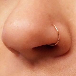 [Ready Stock] ฿9 Surgical Steel Thin Small Nose Ring Hoop 0.8mm Cartilage Piercing Stud Sanwood