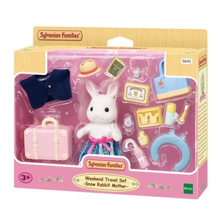 Sylvanian Families Weekend Travel Set -Snow Rabbit Mother / ซิลวาเนียน ชุดท่องเที่ยวคุณแม่ไวท์แรบบิท