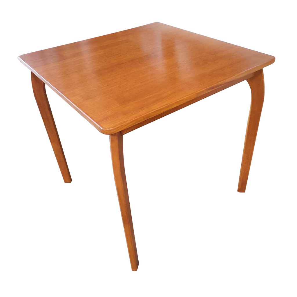 [DT-65/1] โต๊ะอาหารไม้ยางพารา 100% เคลือบสี UV ขนาดท็อปโต๊ะ 75*75 ซม.