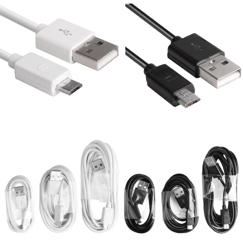 1M / 2M / 3M สายชาร์จ USB Micro USB ข้อมูล สำหรับโทรศัพท์ Android Samsung Huawei