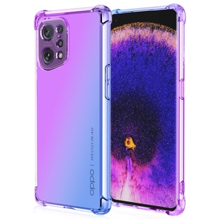 Oppo Find X5 X3 X2 Pro เคสใส กันตก ไล่ระดับสี เคสโทรศัพท์