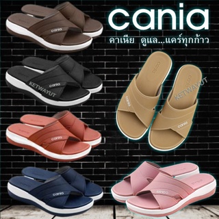 CANIA 42176 รองเท้าแตะแบบสวมผู้หญิง,รองเท้าแฟชั่นผู้หญิงแบบสวม,รองเท้าทรงสูง