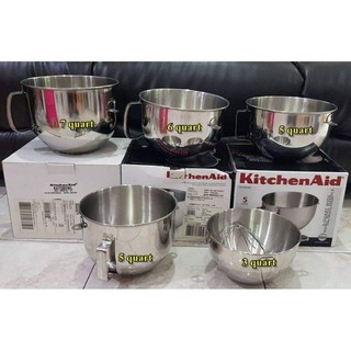 โถผสมสแตนเลสสำหรับเครื่องตีไข่ kitchenaid รุ่นต่างๆ โถตี เครืองตี โถ5ลิตร โถ6ลิตร โถ7ลิตร โถ3ลิตร สินค้าพร้อมส่ง