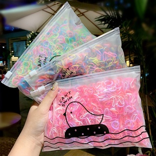 1000pcs/Pack Candy Color Simple Small Sweet Rubber Bands  Ponytail Holder Elastic Hair Bands Hairs circle