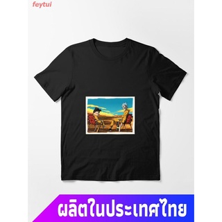 เสื้ 2022  discount การ์ตูนอเมริกัน ริกกับมอร์ตี้ แขนสั้นลายการ์ตูน  Rick And Morty Breaking Bad Edition Essential T-Shi