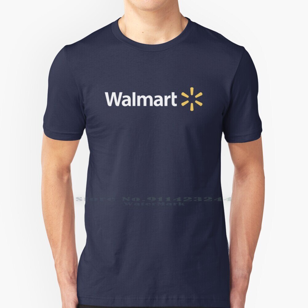เสื้อยืดผ้าฝ้ายแท้ 100% ออกแบบคล้าย Walmart กับโลโก้ Walmart สำหรับใส่สนุกๆ