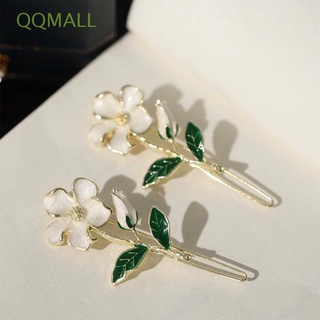 QQMALL Fashion Shell Flowers Barrettes Simple Women Headwear Leaves Hair Clip Fresh Hair accessories Headdress Metal Girl Jewelry Ornaments Bride Hairpin